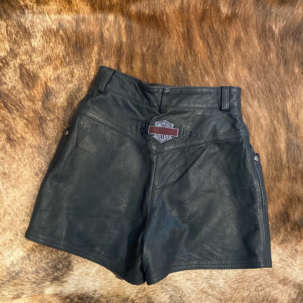 Harley Davison Leather Shorts Sz 4